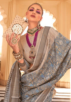 Monjolika Fashion Raw Silk Foil Print Multi Colour Trendy Saree - Distacart