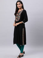 Souchii Women Ethnic Motifs Yoke Design Mirror Work Beautiful Kurta - Distacart