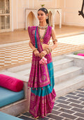 Monjolika Fashion Silk Foliage Prints Magenta Classic Patola Saree For Festival - Distacart