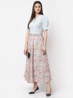Myshka Multicolor Cotton blend Printed Skirt