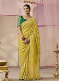 Monjolika Fashion Viscose Light Olive Weaving Floral Printed Trendy Saree - Distacart