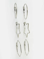NVR Women Gold-Toned Geometric Hoop Earrings - Distacart