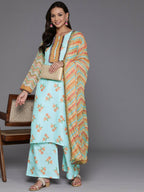 Ahalyaa Women's Traditional wear Kurta Set - Blue