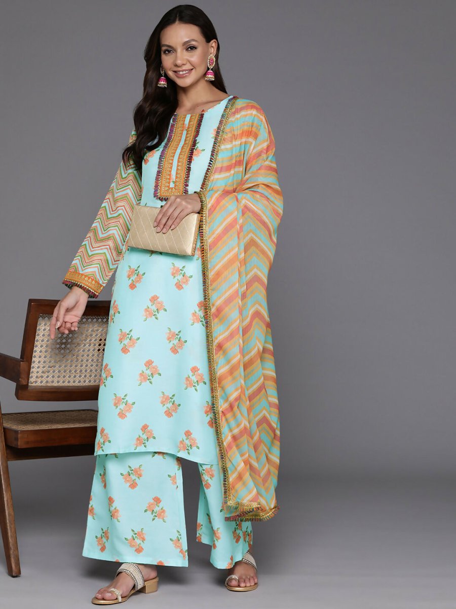 Ahalyaa Women's Traditional wear Kurta Set - Blue