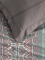 MYTRIDENT Dusk and Dawn Brown Printed Pure Cotton 144 TC Queen Bedsheet Pillow Covers - Distacart