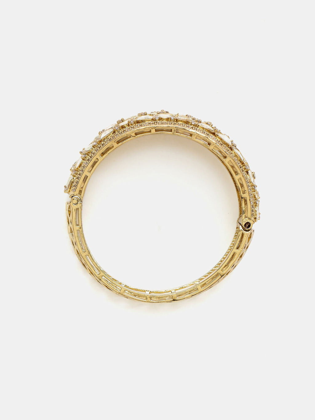 Ruby Raang 22k Gold Polished Kundan Bracelet - Distacart