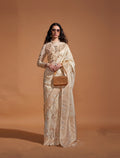 Monjolika Fashion Cream Silk Weaving Designer Traditional Saree - Distacart