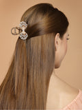 Panash Gold-Toned & White Embellished Claw Clip - Distacart