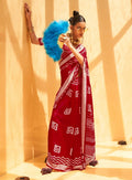 Monjolika Fashion Maroon Printed Georgette Classic Saree - Distacart