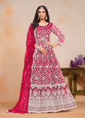 Monjolika Fashion Rani-Pink Color Embroidered Santoon Net Salwar Suit - Distacart
