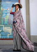 Monjolika Fashion Printed Satin Multi Colour Classic Saree - Distacart