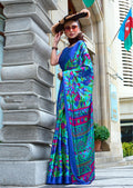 Monjolika Fashion Printed Satin Multi Colour Classic Saree - Distacart