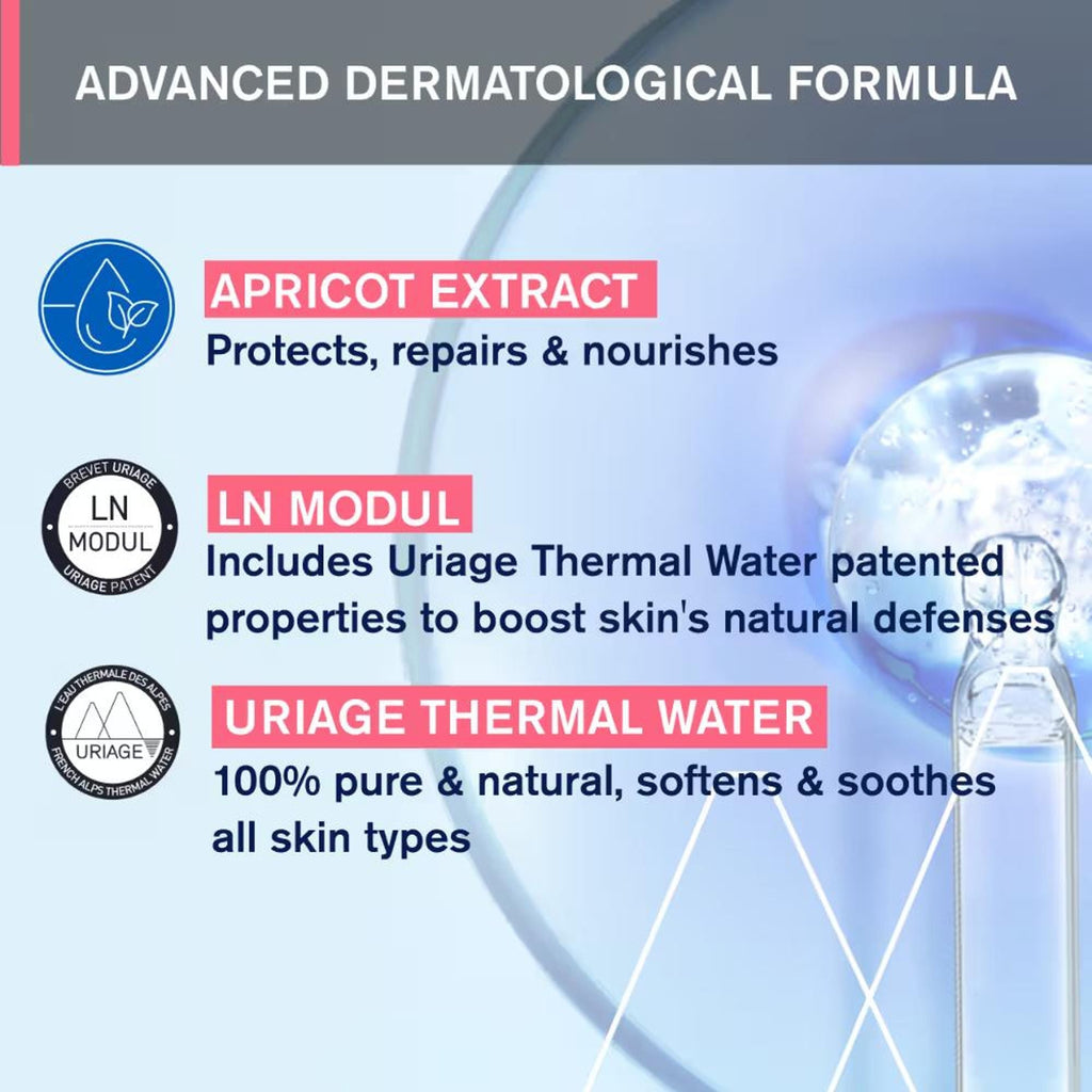 Uriage Thermal Micellar Water for Sensitive Skin Removes Makeup from Face & Eyes Dermat Recommended
