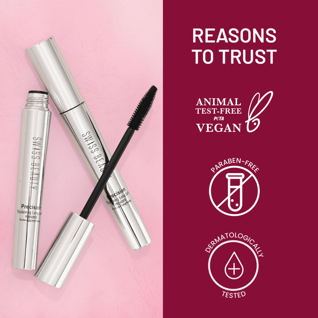 Swiss Beauty Precision Thickening Long Lash Mascara ,Waterproof , Smudge-Proof - Black - Distacart