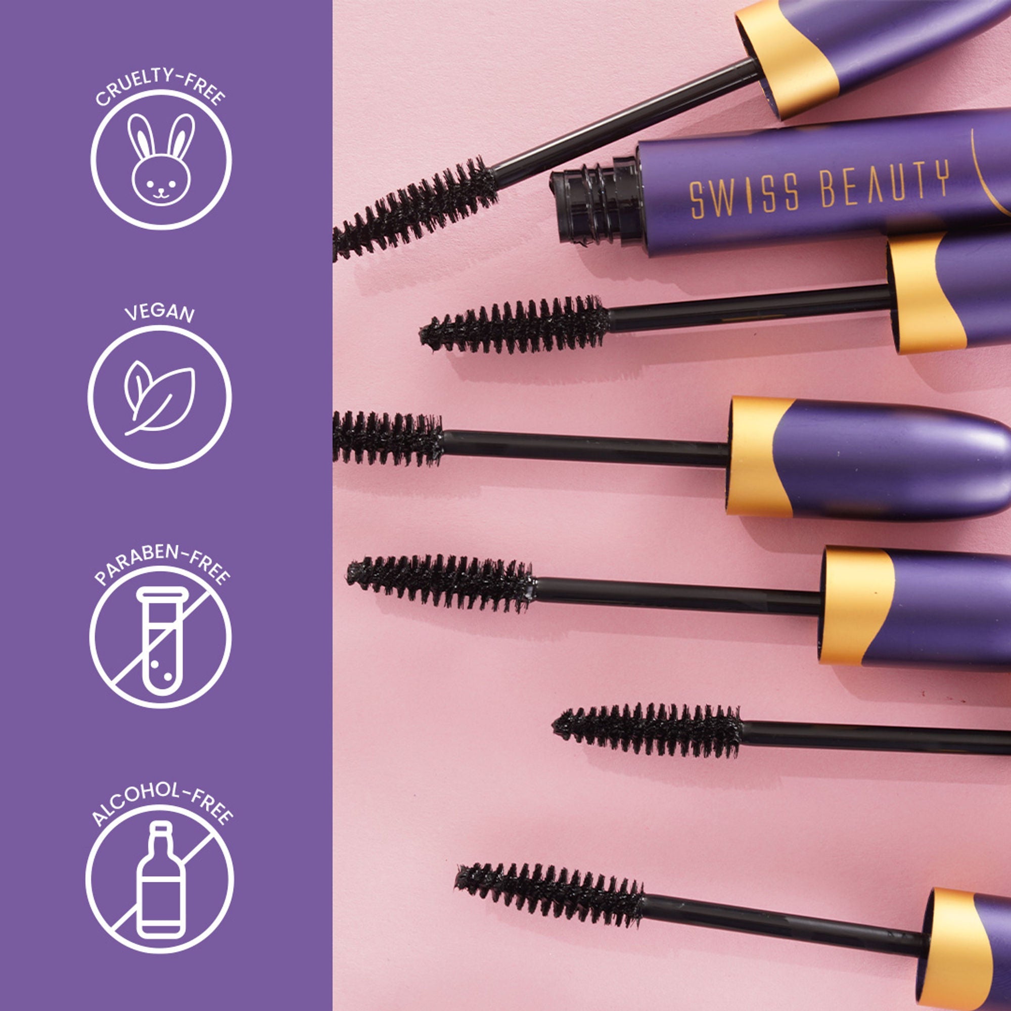 Swiss Beauty Bold Eyes Super Lash Mascara Waterproof - Black - Distacart