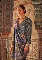 Monjolika Fashion Mauve Printed Viscose Silk Designer Traditional Saree