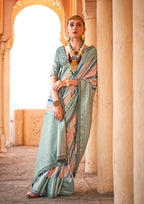 Monjolika Fashion Viscose Multi Colour Foil Print Contemporary Saree