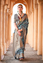 Monjolika Fashion Viscose Multi Colour Foil Print Contemporary Saree