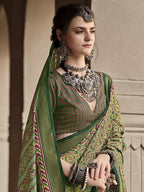 Monjolika Fashion Silk Patola Print Green Traditional Saree - Distacart
