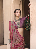 Monjolika Fashion Silk Patola Print Maroon Traditional Saree - Distacart