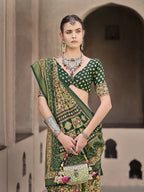 Monjolika Fashion Silk Patola Print Multi Colour Traditional Saree - Distacart