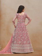 Monjolika Fashion Pink Color Embroidered Santoon Net Salwar Suit - Distacart