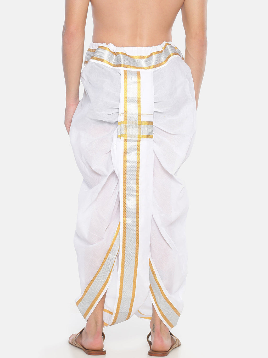 Sethukrishna Men White Solid Pocket Dhoti Pant - Distacart