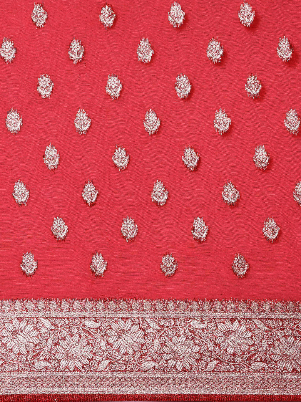 Saree Mall Red Ethnic Motifs Zari Organza Banarasi Saree - Distacart