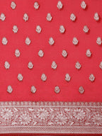 Saree Mall Red Ethnic Motifs Zari Organza Banarasi Saree - Distacart