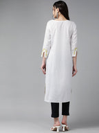 ADA Floral Embroidered Chikankari Kurta