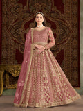 Monjolika Fashion Pink Color Embroidered Santoon Net Salwar Suit - Distacart