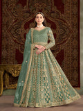 Monjolika Fashion Light-Green Color Embroidered Santoon Net Salwar Suit - Distacart