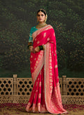 Monjolika Fashion Sequins Embroidered Border Work Dola Silk Crimson Reception Classic Saree - Distacart