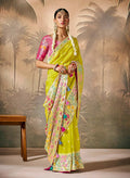 Monjolika Fashion Silk Floral Pattern Zari Work Pear Contemporary Saree - Distacart