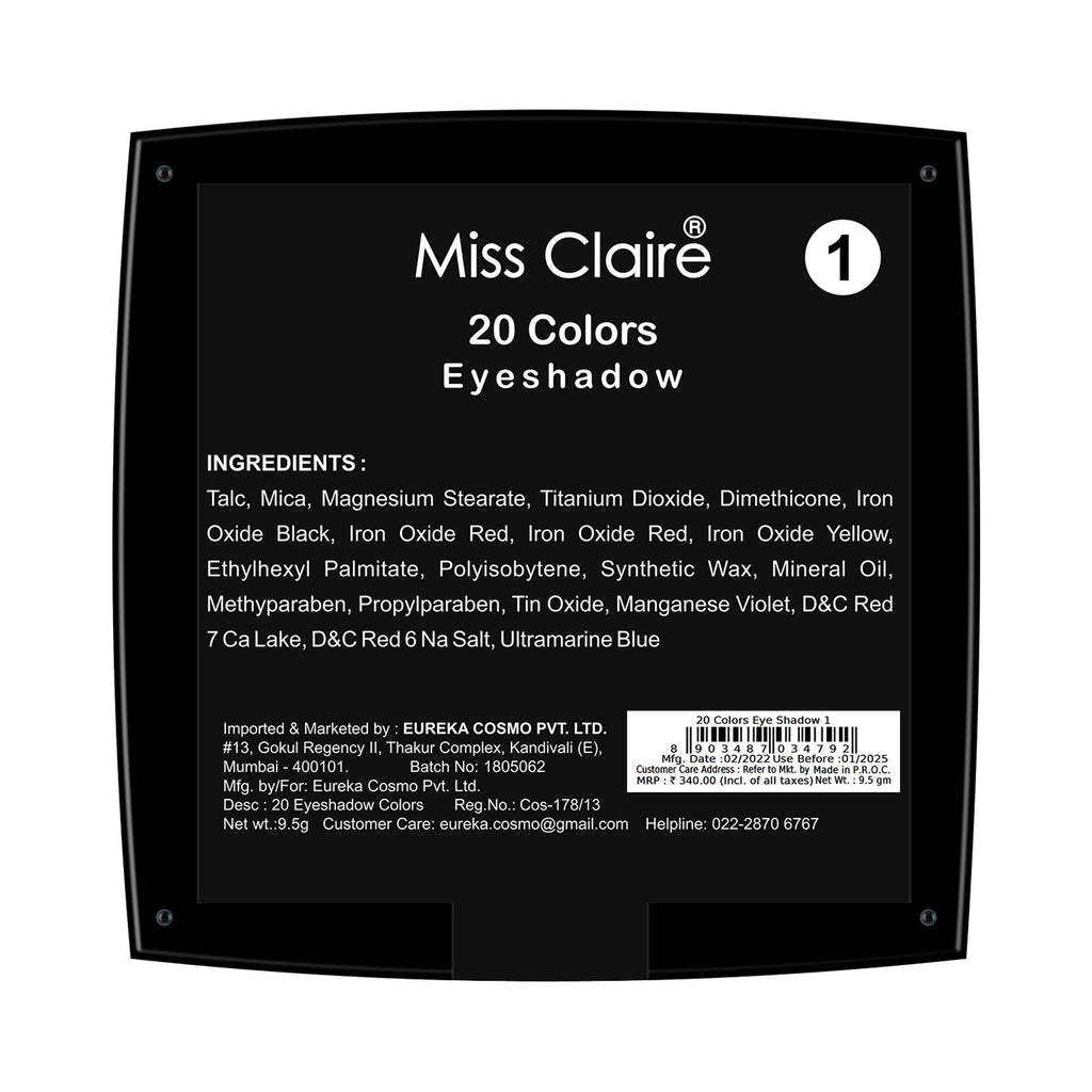 Miss Claire 20 Color Eye Shadow - 1 - Distacart