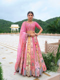 Monjolika Fashion Silk Blend Embroidered Sequins Pink Designer Lehenga Choli