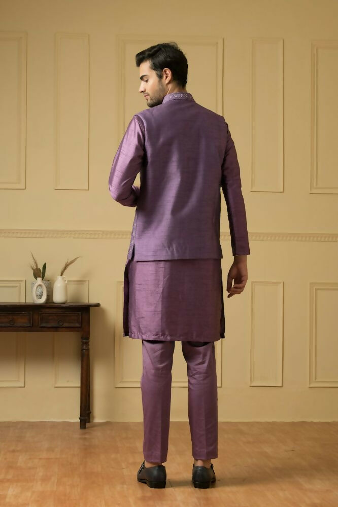 Purplebee Nehru Jacket Set by Hilo Design