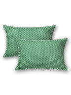 LIVING ROOTS Blue & Green Jaipur Printed 210 TC King Bedsheet with 2 Pillow Covers - Distacart