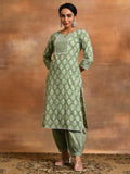 Aks Ethnic Motifs Printed Pure Cotton Kurta with Palazzos