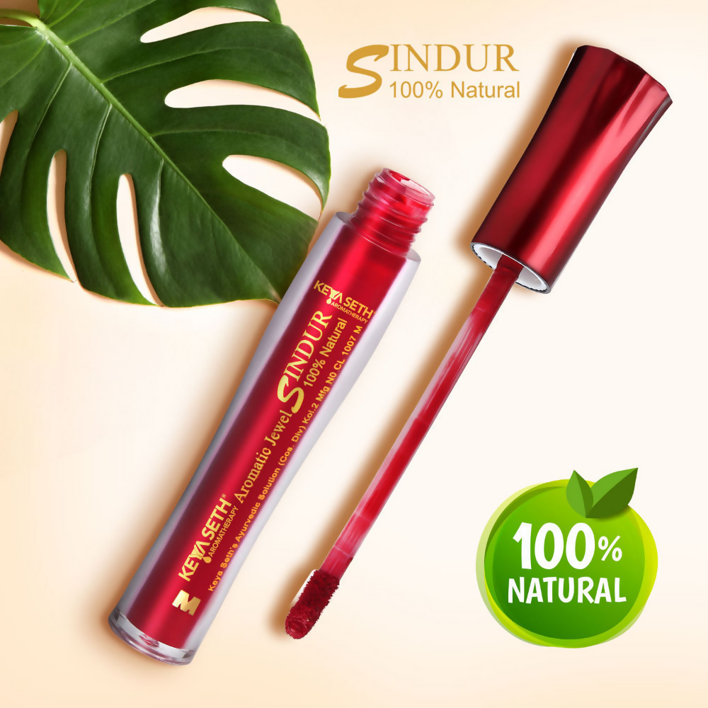 Keya Seth Aromatherapy 100% Natural Liquid Sindoor - Maroon - Distacart