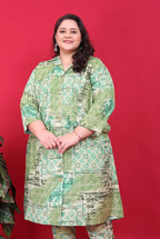 Monjolika Fashion Green Colour Rayon Floral Print Classic Co-Ord Set - Distacart
