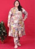 Monjolika Fashion Multicolor Rayon Floral Print Classic Co-Ord Set - Distacart