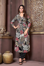 Monjolika Fashion Black Rayon Printed Festival Wear Afghani Suit - Distacart