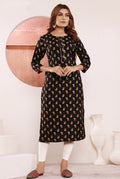 Monjolika Fashion Black Viscose Maslin Print With Pocket Stylish Kurti - Distacart