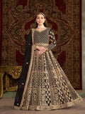Monjolika Fashion Black Color Embroidered Santoon Net Salwar Suit - Distacart