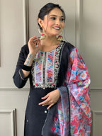 The52 Viscose Fabric work Straight cut Kurta, Pant and Dupatta Set - Distacart