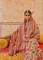 Monjolika Fashion Viscose Silk Cream Printed Classic Saree