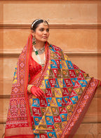 Monjolika Fashion Multi Colour Patola Print Silk Ceremonial Trendy Saree - Distacart
