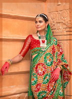 Monjolika Fashion Multi Colour Patola Print Silk Ceremonial Trendy Saree - Distacart