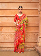 Monjolika Fashion Mustard Patola Print Silk Ceremonial Trendy Saree - Distacart